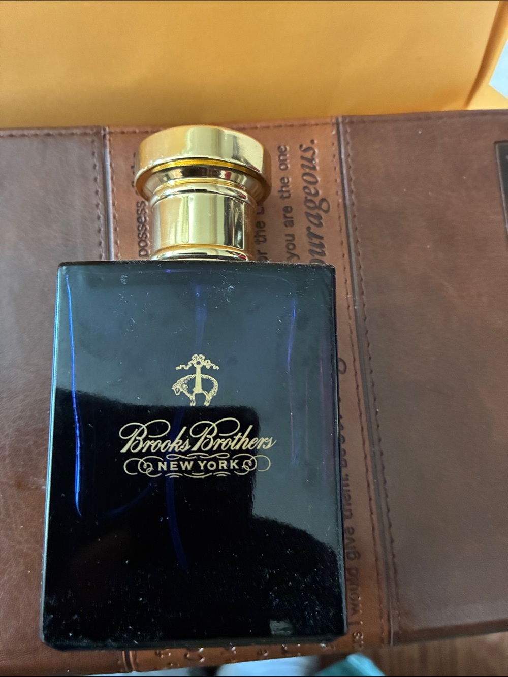 Brooks Brothers Dark Blue and Gold Fragrance Bottle